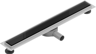 Mexen Flat 360° MGB otočný odtokový žlab 50 cm černé sklo - 1026050-40