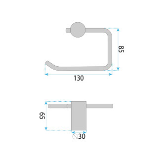 REA Držák na toaletní papír 9711 Prism Brush Gold REA-98024