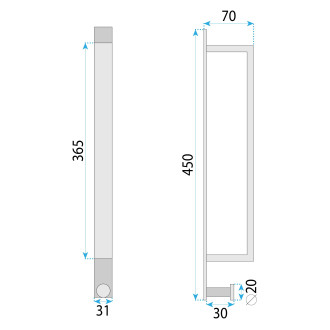 REA Koupelnový věšák Black REA-98025