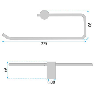 REA Koupelnový věšák 9710 Prism Brush Gold REA-98029