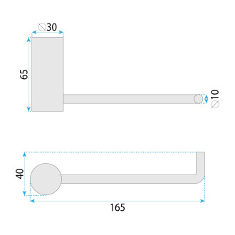REA Koupelnový věšák 9711A Prism Brush Copper REA-98030