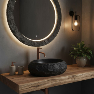 Umyvadlo na desku Mika Black