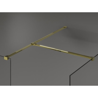 Mexen Kioto Sprchová zástěna 170 x 110 cm, průhledná, zlatá - 800-170-202-50-00-110