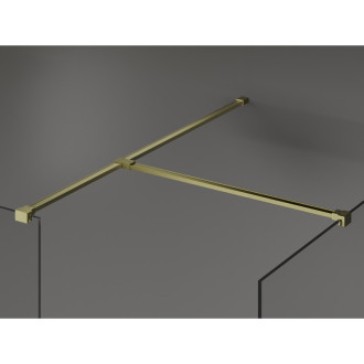 Mexen Kioto Sprchová zástěna 180 x 80 cm, průhledná, kartáčované zlato - 800-180-202-55-00-080