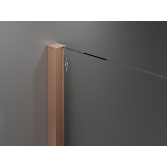 Posuvný sprchový kout Mexen Velar 110 x 90 cm, matná, kartáčovaná měď - 871-110-090-31-65