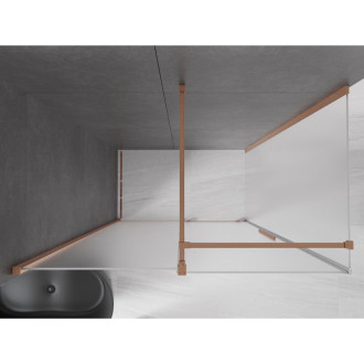 Posuvný sprchový kout Mexen Velar 160 x 70 cm, matná, kartáčovaná měď - 871-160-070-31-65