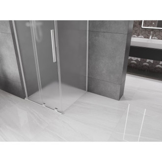 Mexen Velar L posuvný sprchový kout 90 x 90 cm, matný, chrom - 871-090-090-33-01