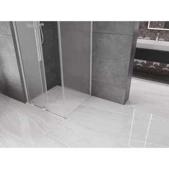 Mexen Velar L posuvný sprchový kout 90 x 90 cm, matný, chrom - 871-090-090-33-01