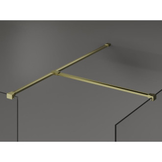 Mexen Kioto Sprchová zástěna 180 x 95 cm, průhledná, kartáčované zlato - 800-180-202-55-00-095