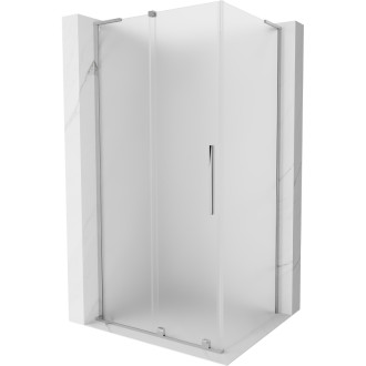 Mexen Velar L posuvný sprchový kout 100 x 80 cm, matný, chrom - 871-100-080-33-01