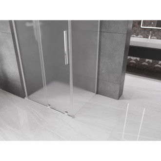 Mexen Velar L sprchový kout posuvný 100 x 90 cm, matný, chrom - 871-100-090-33-01