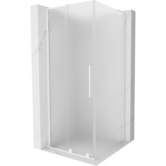 Mexen Velar L posuvný sprchový kout 110 x 110 cm, matná bílá - 871-110-110-33-20