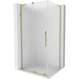 Mexen Velar L posuvný sprchový kout 110 x 120 cm, matná, zlatá - 871-110-120-33-50