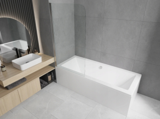 Mexen Felix vanová zástěna jednokřídlá 75 x 140 cm, transparentní, chrom 890-075-001-01-00