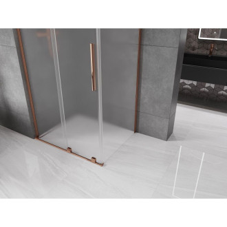 Mexen Velar L posuvný sprchový kout 120 x 75 cm, matná, růžové zlato - 871-120-075-33-60