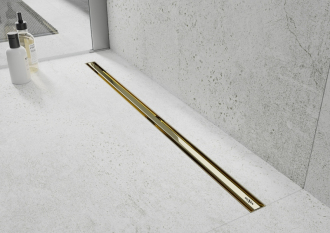 Mexen FLAT 360 SLIM 90 cm - Lineární odtokový žlab, zlatá 1541090