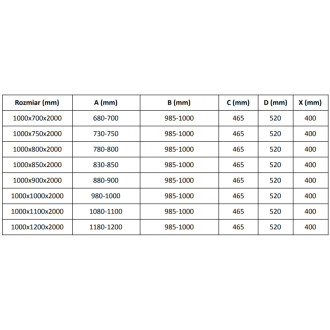 Posuvný sprchový kout Mexen Velar 100 x 75 cm, matná, stříbrná - 871-100-075-31-95