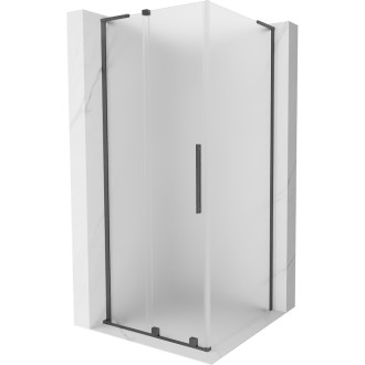 Mexen Velar L sprchový kout s posuvnou hlavicí 120 x 120 cm, matná, kartáčovaná pistole gray - 871-120-120-33-66