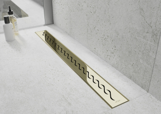 Mexen M18 100 cm - Rošt pro odtokový žlab FLAT / Flat 360, zlatý 1523100