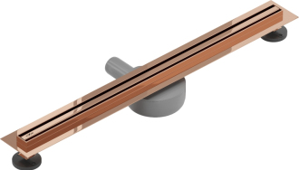 Mexen FLAT 360 SLIM 60 cm - Lineární odtokový žlab, růžové zlato 1641060