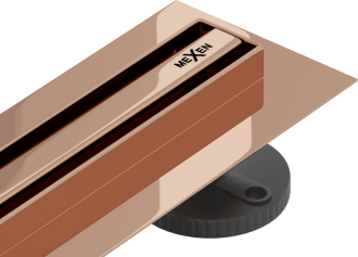 Mexen FLAT 360 SLIM 70 cm - Lineární odtokový žlab, růžové zlato 1641070