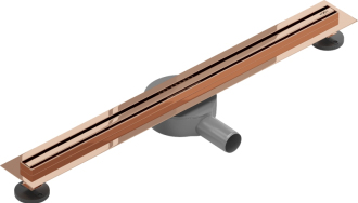 Mexen FLAT 360 SLIM 70 cm - Lineární odtokový žlab, růžové zlato 1641070