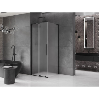 Mexen Velar L posuvný sprchový kout 110 x 110 cm, matná, černá - 871-110-110-33-70