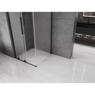 Mexen Velar L posuvný sprchový kout 110 x 110 cm, matná, černá - 871-110-110-33-70