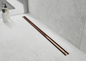 Mexen FLAT 360 SLIM 90 cm - Lineární odtokový žlab, růžové zlato 1641090
