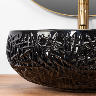 Rea Ice umyvadlo na desku, černá REA-U6660