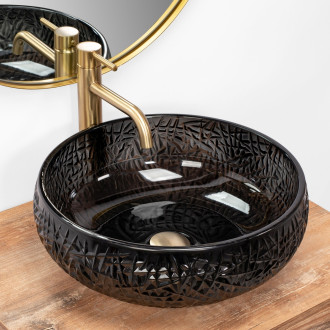 Rea Ice umyvadlo na desku, černá REA-U6660