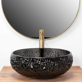 Rea Ice umyvadlo na desku, černá REA-U6660