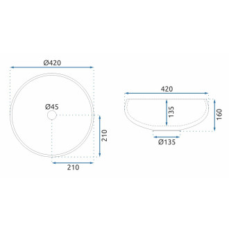 REA ICE CRISTAL umyvadlo na desku REA-U5070