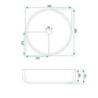 REA JODI umyvadlo na desku REA-U0273