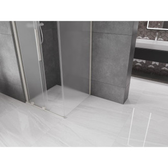 Posuvný sprchový kout Mexen Velar 90 x 90 cm, matný, kartáčovaný nikl - 871-090-090-31-97