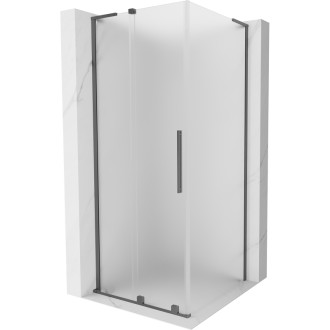 Mexen Velar L posuvný sprchový kout 90 x 90 cm, matná, stříbrná - 871-090-090-33-95