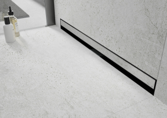Mexen FLAT WALL 90 cm - 2v1 lineární žlab ke stěně, černá 1730090