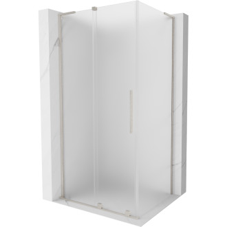 Mexen Velar L posuvný sprchový kout 120 x 70 cm, matný, kartáčovaný nikl - 871-120-070-33-97