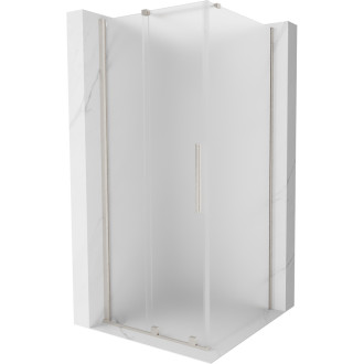 Posuvný sprchový kout Mexen Velar 110 x 110 cm, matný, kartáčovaný nikl - 871-110-110-31-97