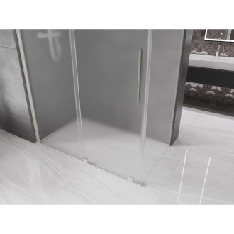 Posuvný sprchový kout Mexen Velar 160 x 80 cm, matný, kartáčovaný nikl - 871-160-080-31-97