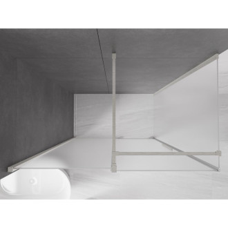 Posuvný sprchový kout Mexen Velar 160 x 85 cm, matný, kartáčovaný nikl - 871-160-085-31-97