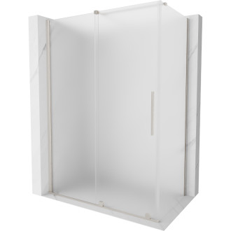 Posuvný sprchový kout Mexen Velar 160 x 90 cm, matný, kartáčovaný nikl - 871-160-090-31-97