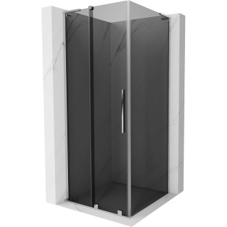 Mexen Velar L sprchový kout s posuvnou hlavicí 120 x 120 cm, grafit, chrom - 871-120-120-43-01