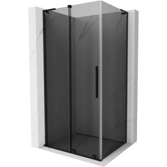 Mexen Velar L posuvný sprchový kout 100 x 85 cm, grafit, černá - 871-100-085-43-70