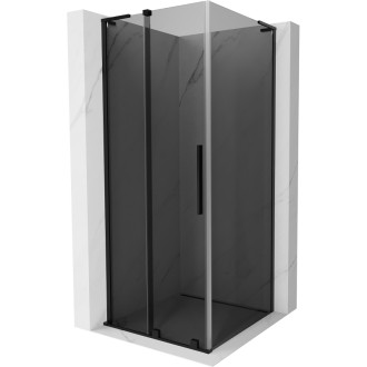 Mexen Velar L posuvný sprchový kout 110 x 110 cm, grafit, černá - 871-110-110-43-70