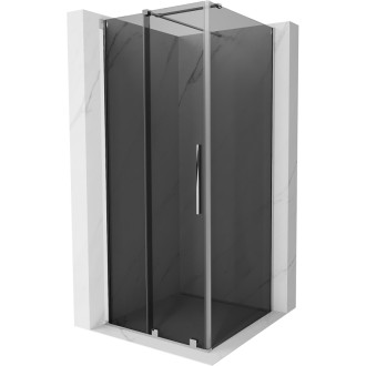 Posuvný sprchový kout Mexen Velar 120 x 120 cm, grafit, chrom - 871-120-120-41-01