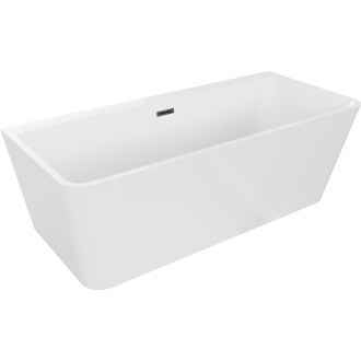 Volně stojící závěsná vana Mexen Volta 150 x 75 cm, bílá, černý přepad - 51131507500-70