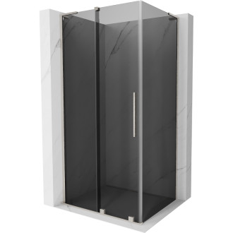 Mexen Velar L posuvný sprchový kout 120 x 110 cm, grafit, kartáčovaný nikl - 871-120-110-43-97