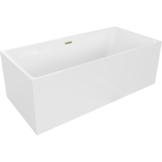 Volně stojící vana Mexen Nita 170 x 80 cm, bílá, přepad kartáčovaný zlatý - 52091708000-55