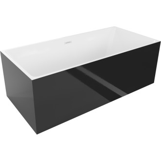 Volně stojící vana Mexen Nita 170 x 80 cm, bílá/černá, bílý přepad - 52091708075-20